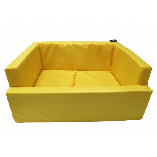 DOGIDIGI automobilio gultas šunims - geltonas - neperšlampamas Dogidigi gultai automobiliui 