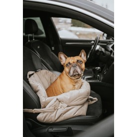 Kelioninis - automobilinis krepšys šunims Tender, rudas