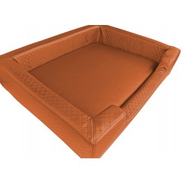 Filipek Eko oda, dygsniuotas gultas šunims - rudas, soft