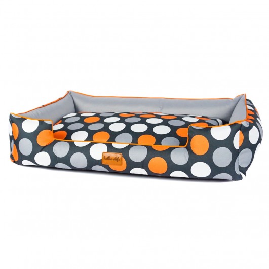 Halka Life Boo gultas šunims - oranžiniai taškai