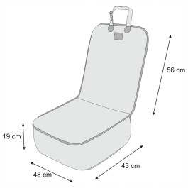 Universalus priekinių sėdynių užvalkalas automobiliui, smėlio spalvos
