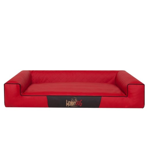 Hobby Dog Victoria Lux gultas šunims - raudona spalva, eco oda