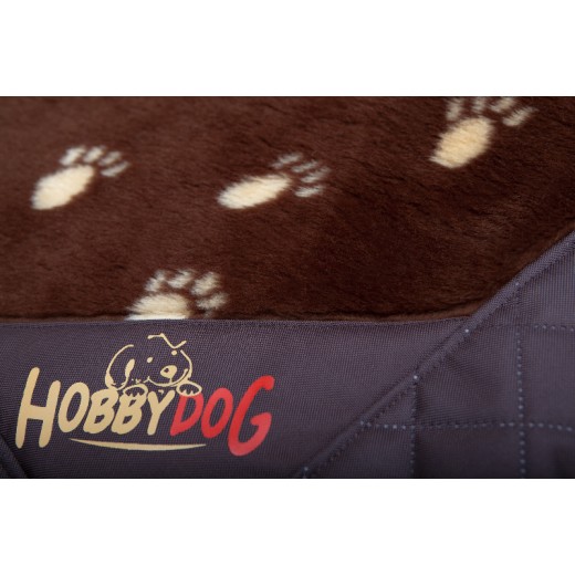 Exclusive kilimėlis šunims rudas su pėdutėmis