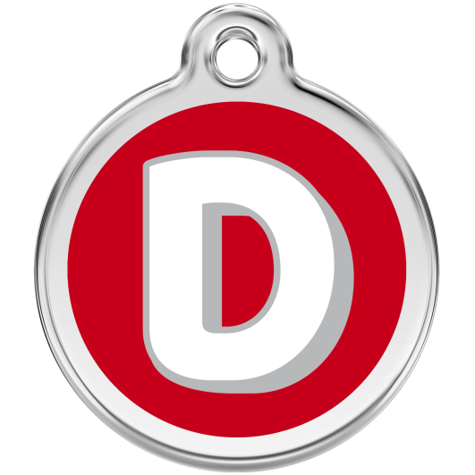 Red Dingo ID pakabukas, raidė "D" su graviravimu Pakabukai su raidėmis (A-Z) 