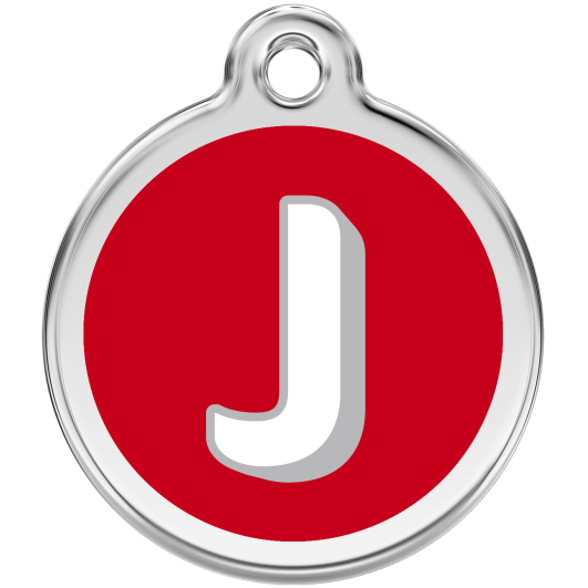 Red Dingo ID pakabukas, raidė "J" su graviravimu Pakabukai su raidėmis (A-Z) 