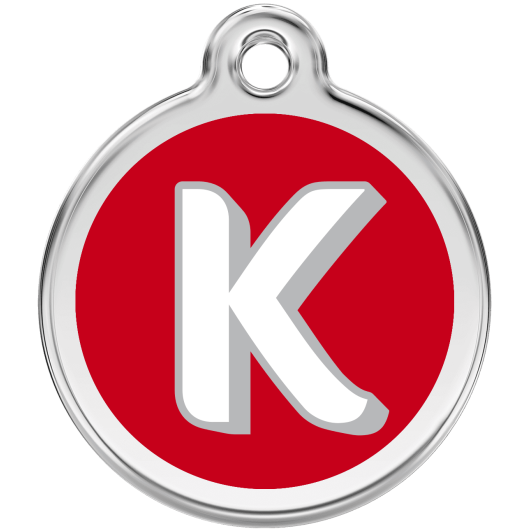 Red Dingo ID pakabukas, raidė "K" su graviravimu Pakabukai su raidėmis (A-Z) 