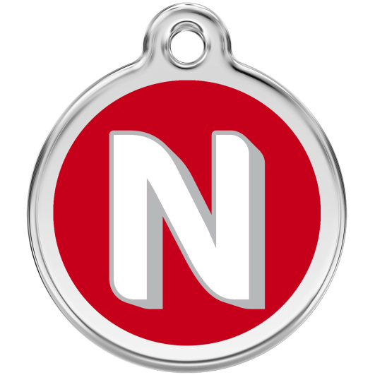 Red Dingo ID pakabukas, raidė "N" su graviravimu Pakabukai su raidėmis (A-Z) 