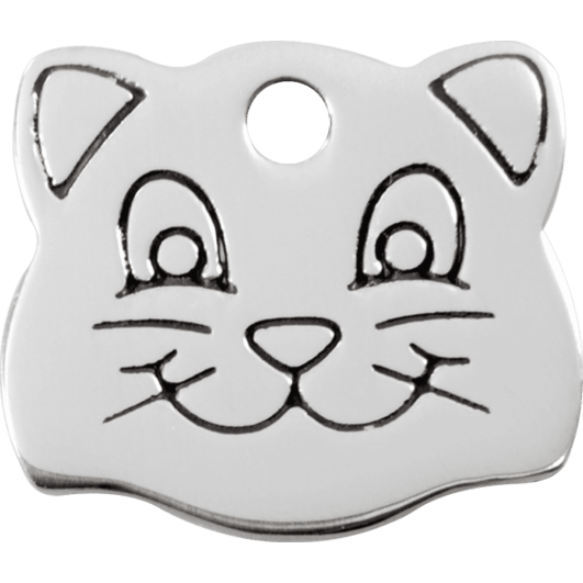 Red Dingo ID pakabukas "Cat Face" su graviravimu Nerūdijančio plieno pakabukai 