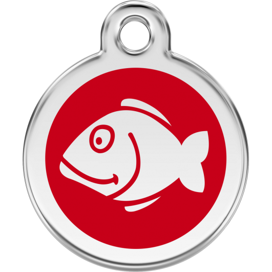 Red Dingo ID pakabukas "Fish" su graviravimu Nerūdijančio plieno pakabukai su emaliu 