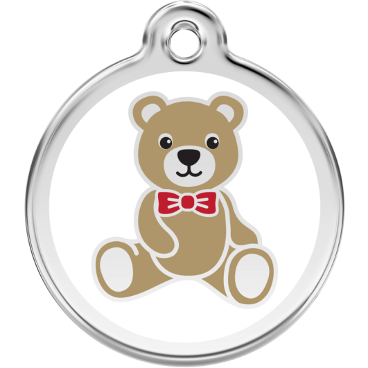 Red Dingo ID pakabukas "Teddy Bear" su graviravimu Nerūdijančio plieno pakabukai su emaliu 