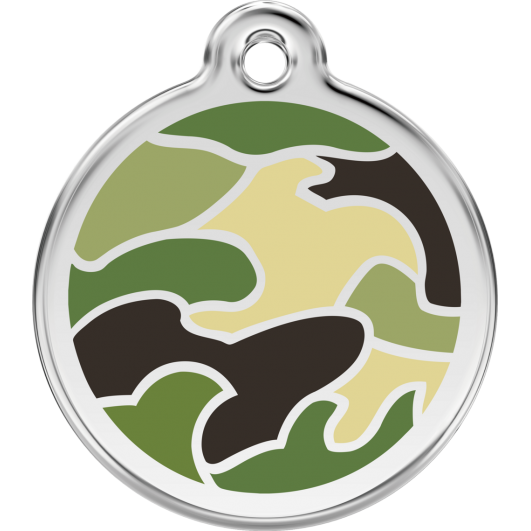 Red Dingo ID pakabukas "Camouflage Green" su graviravimu Nerūdijančio plieno pakabukai su emaliu 
