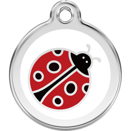 Red Dingo ID pakabukas "Ladybug" su graviravimu Nerūdijančio plieno pakabukai su emaliu 