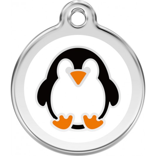 Red Dingo ID pakabukas "Penguin White" su graviravimu Nerūdijančio plieno pakabukai su emaliu 