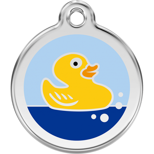 Red Dingo ID pakabukas "Rubber Duck Light Blue" su graviravimu Nerūdijančio plieno pakabukai su emaliu 
