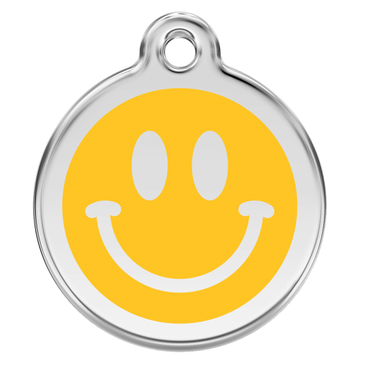 Red Dingo ID pakabukas "Smiley Face" su graviravimu Nerūdijančio plieno pakabukai su emaliu 