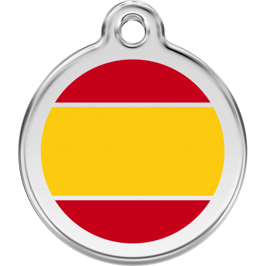 Red Dingo ID pakabukas "Spanish Flag" su graviravimu Nerūdijančio plieno pakabukai su emaliu 