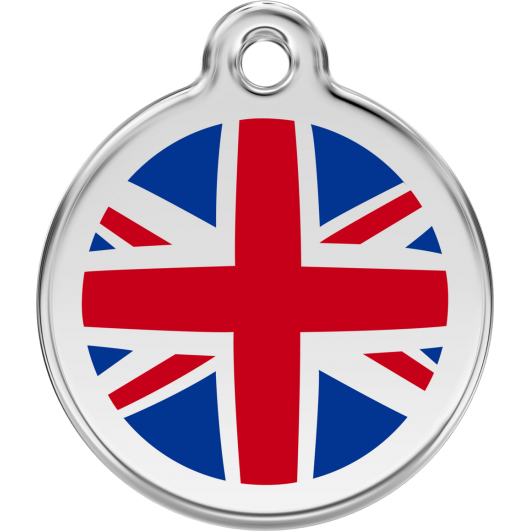 Red Dingo ID pakabukas "UK Flag" su graviravimu Nerūdijančio plieno pakabukai su emaliu 