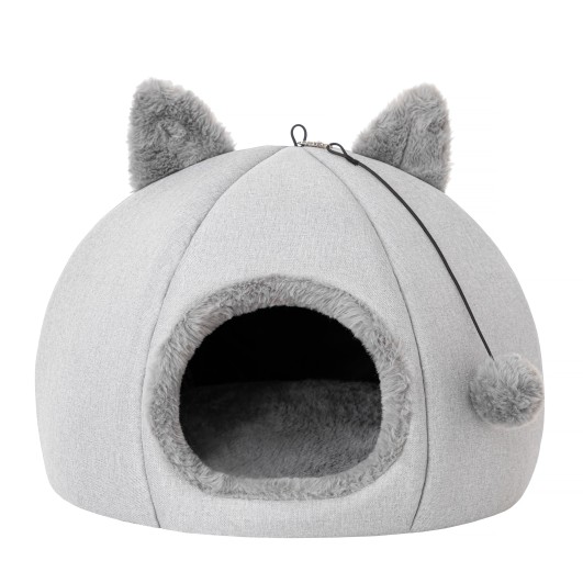 Kitty Head namelis katėms. Pilkas Nameliai katėms 