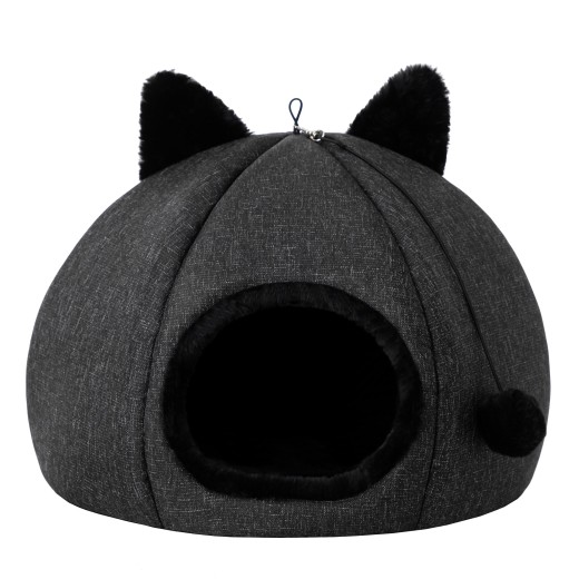 Kitty Head namelis katėms. Juodas