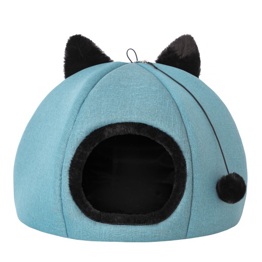 Kitty Head namelis katėms. Mėlynas